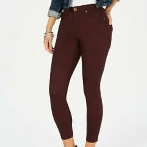 Style & Co. Women's Ankle Jeans - Burgundy